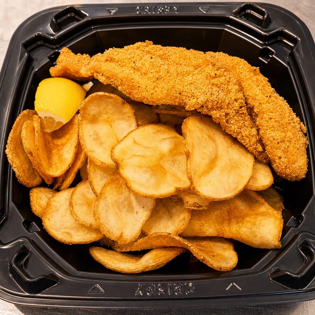 Fried Catfish & Chips.
