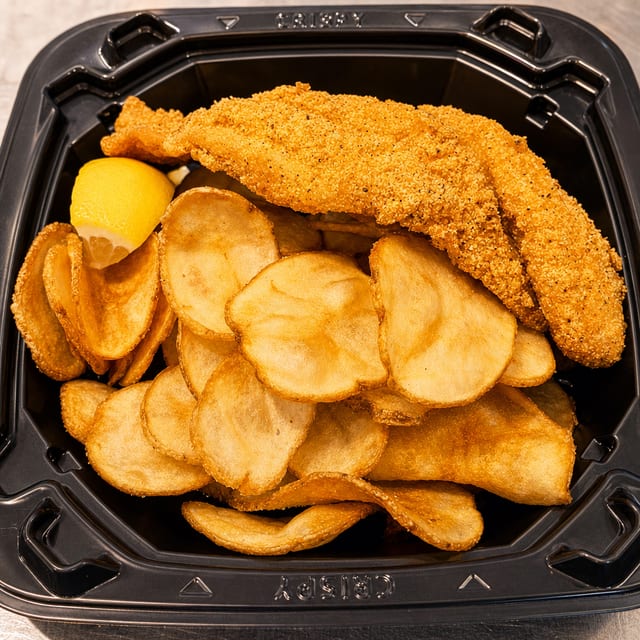 Fried Catfish & Chips.