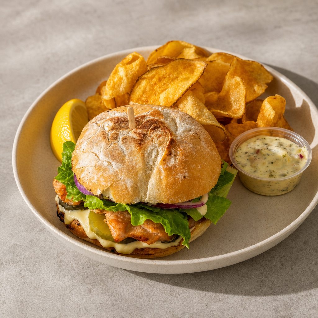 Salmon Burger.